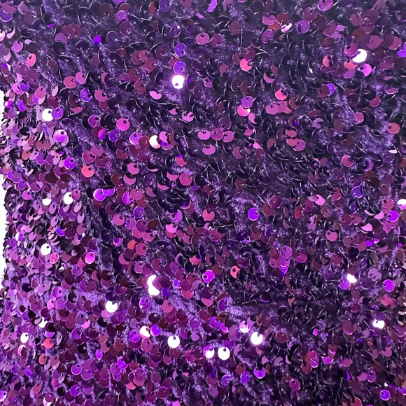 Venlian Womens Purple Sequin One Shoulder Mini Formal Dress Size Small - Picture 4 of 5